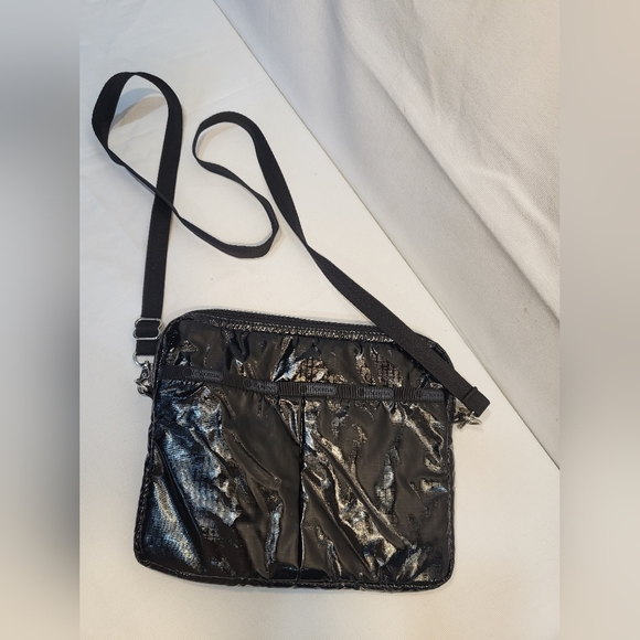 Lesportsac Bags Lesportsac E Reader Sleeve Shiny Black Nylon Tote